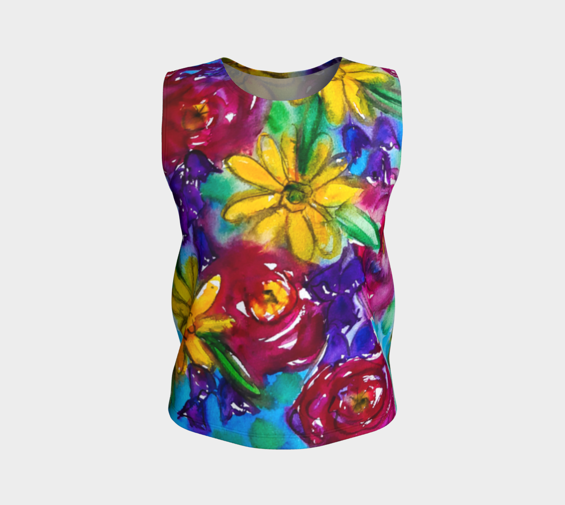 Bright Florals Loose Tank Top preview