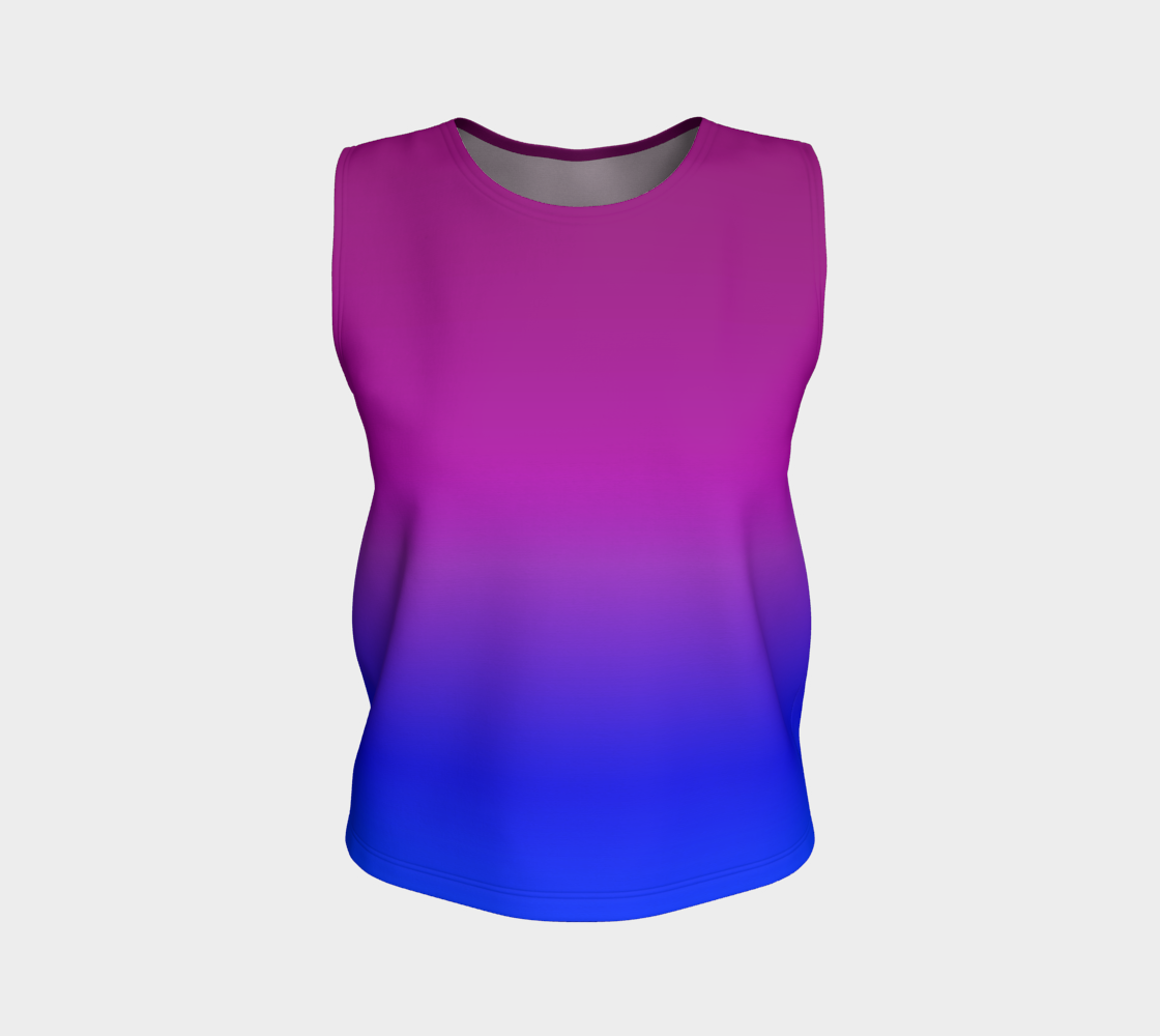 Aperçu de Purple to Blue Blend Loose Tank Top, AWSM