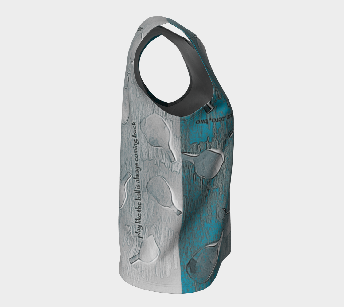 pickleball artwear, quote series, turquoise  and grey preview #8