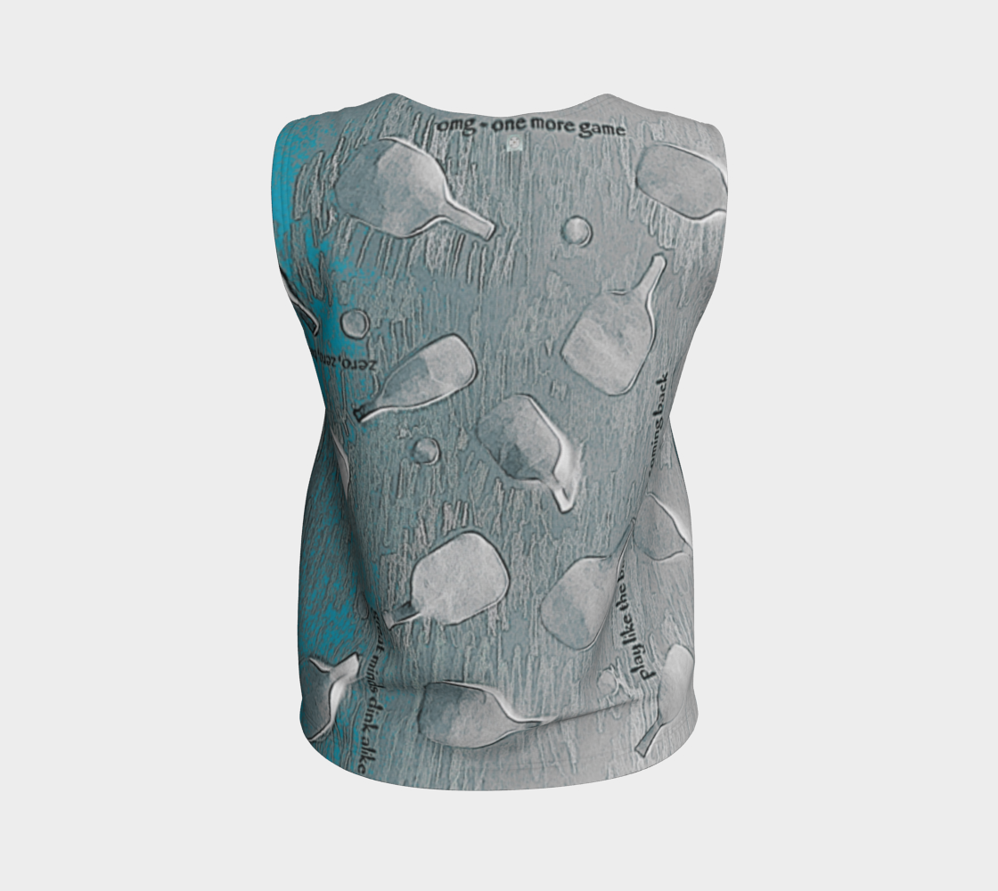 pickleball artwear, quote series, turquoise  and grey 3D preview