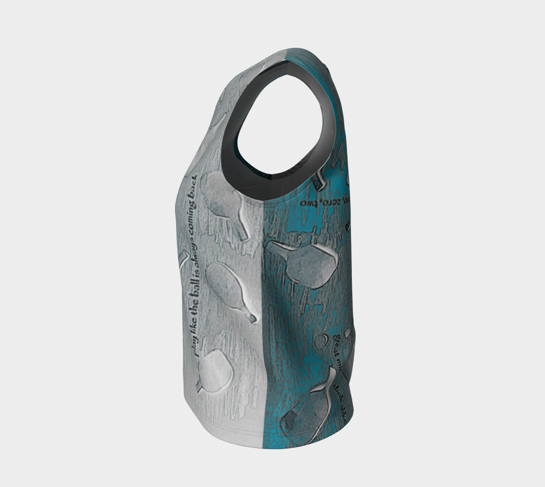 pickleball artwear, quote series, turquoise  and grey preview #3
