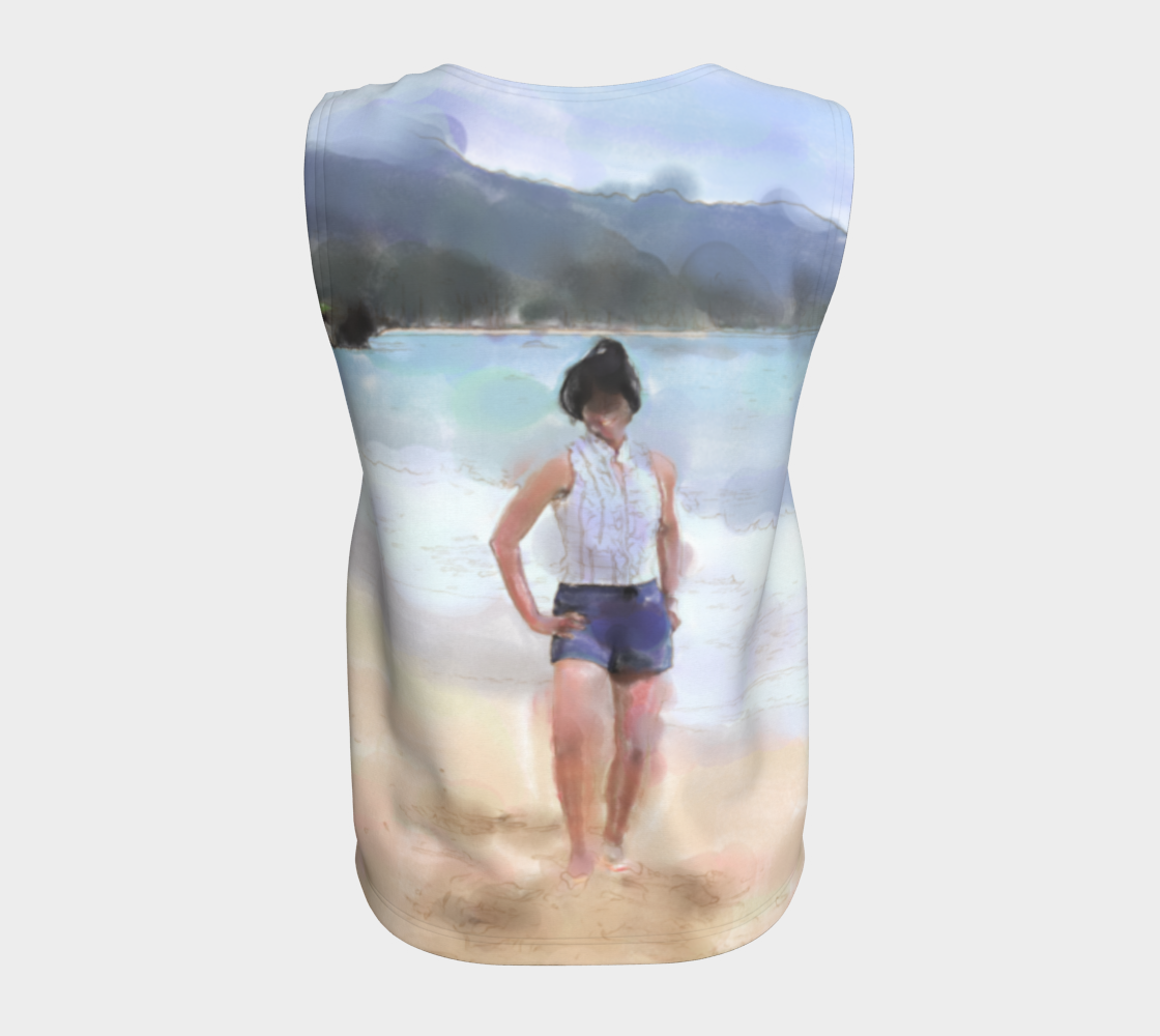 Woman on the Beach Watercolor preview #6