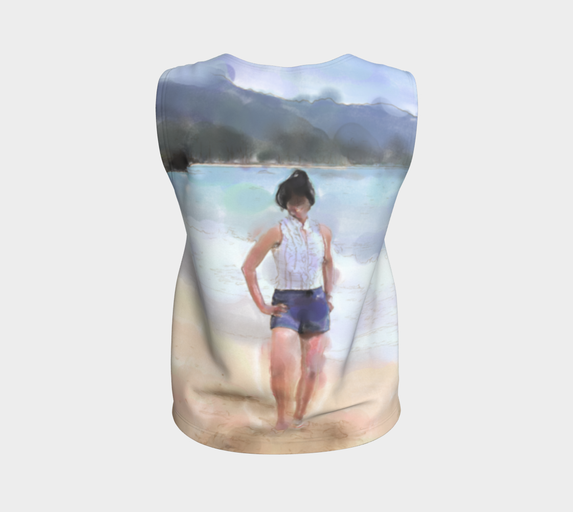 Woman on the Beach Watercolor preview #2