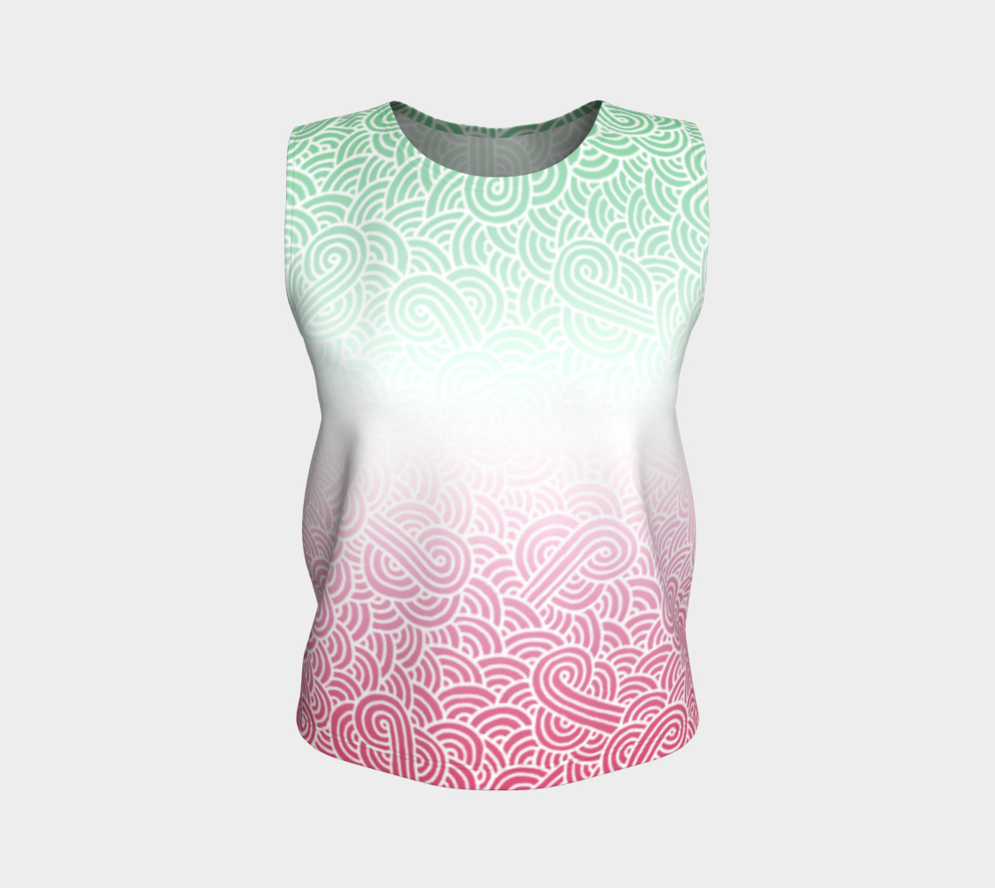 Ombré abrosexual colours swirls doodles Loose Tank Top preview