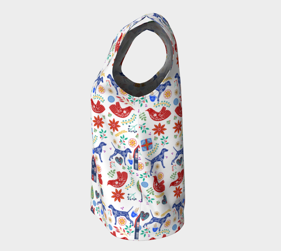 Blue Weimaraner Scandinavian Holidays tank top preview #7