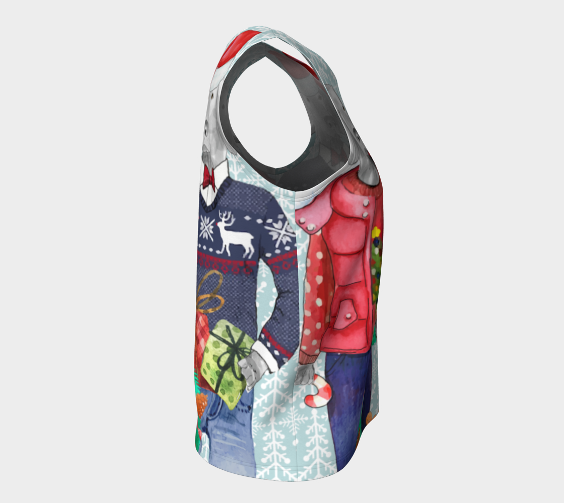 Aperçu de WEIMARANER XMAS SWEATER COUPLE Tank #8