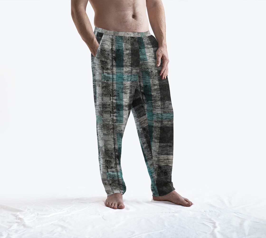 Teal Grey Birch Plaid Abstract preview #3