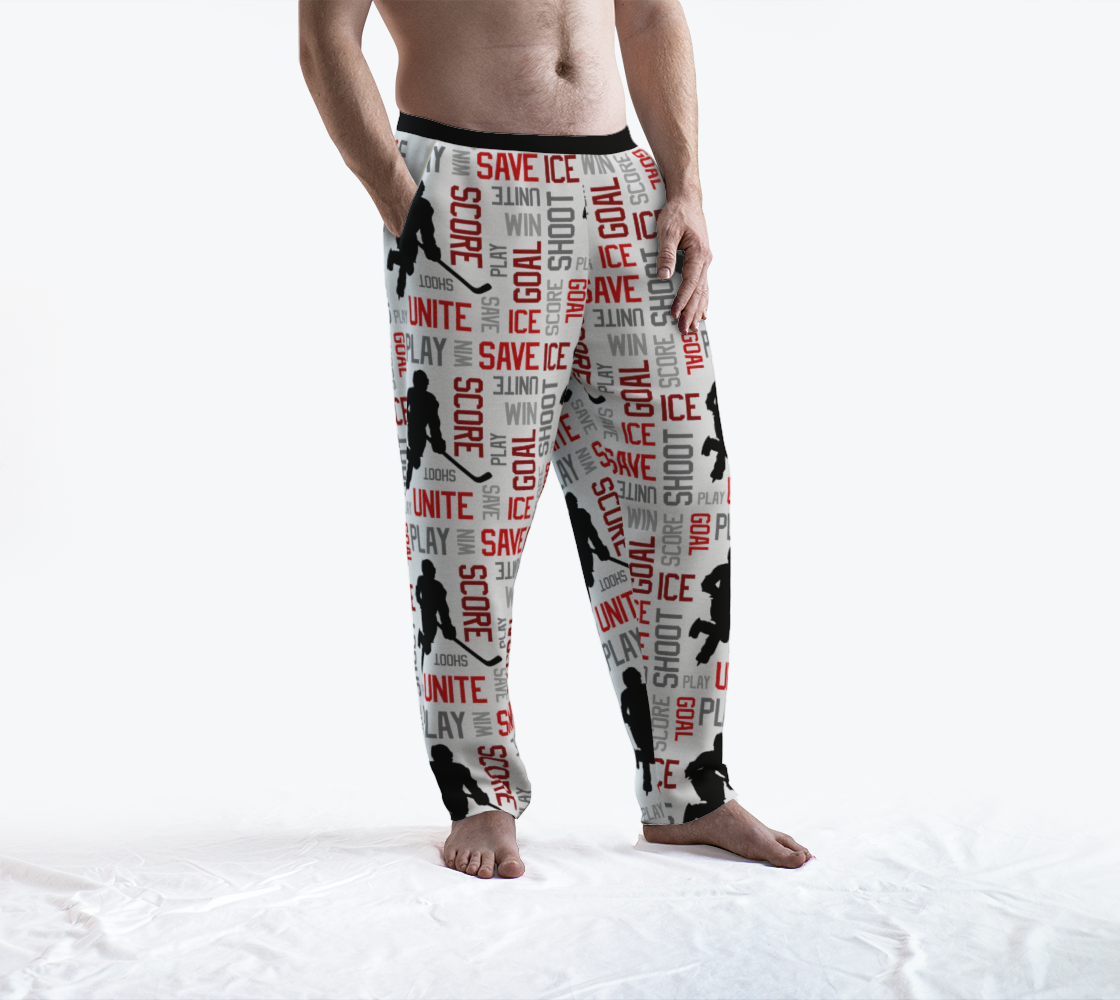 Aperçu de For the Love of Hockey Lounge Pants - Red #3