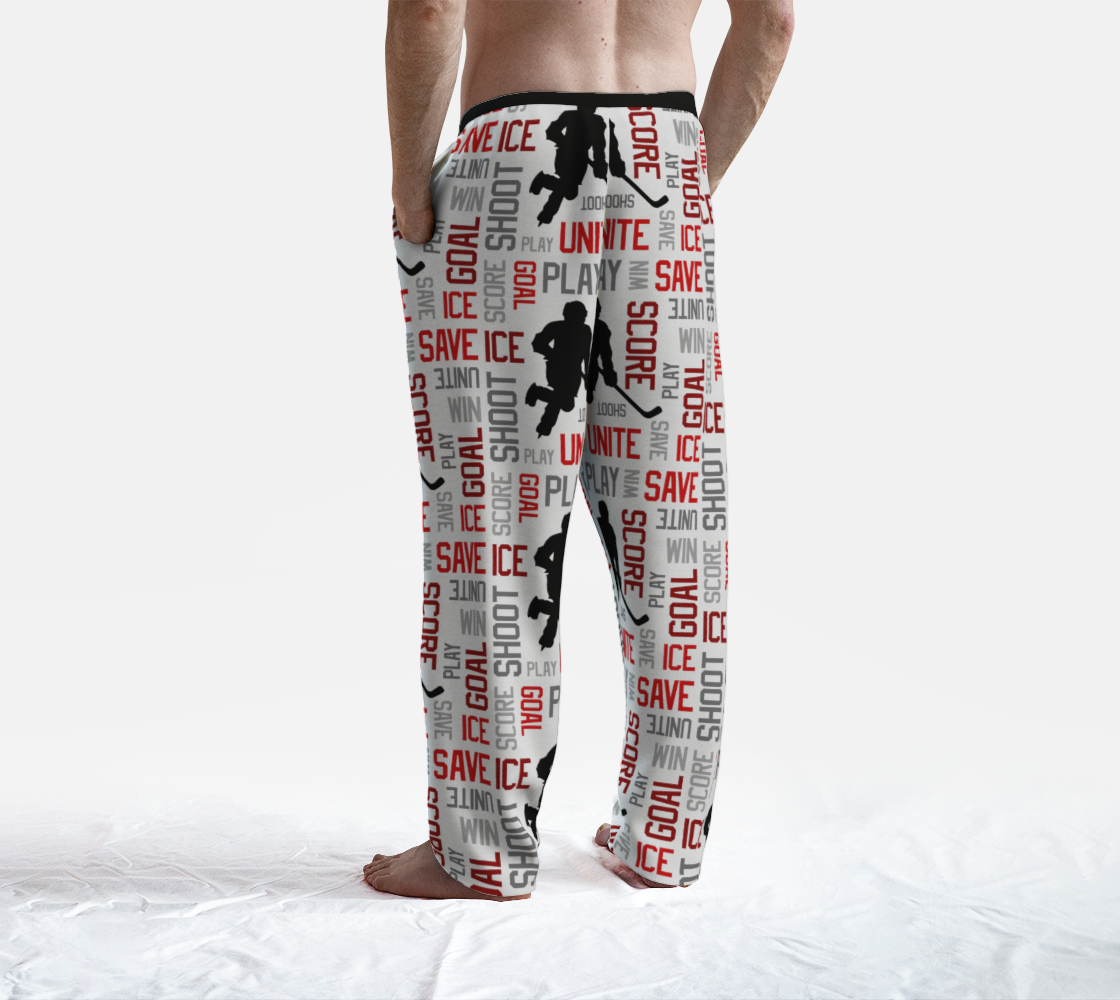 For the Love of Hockey Lounge Pants - Red Miniature #5