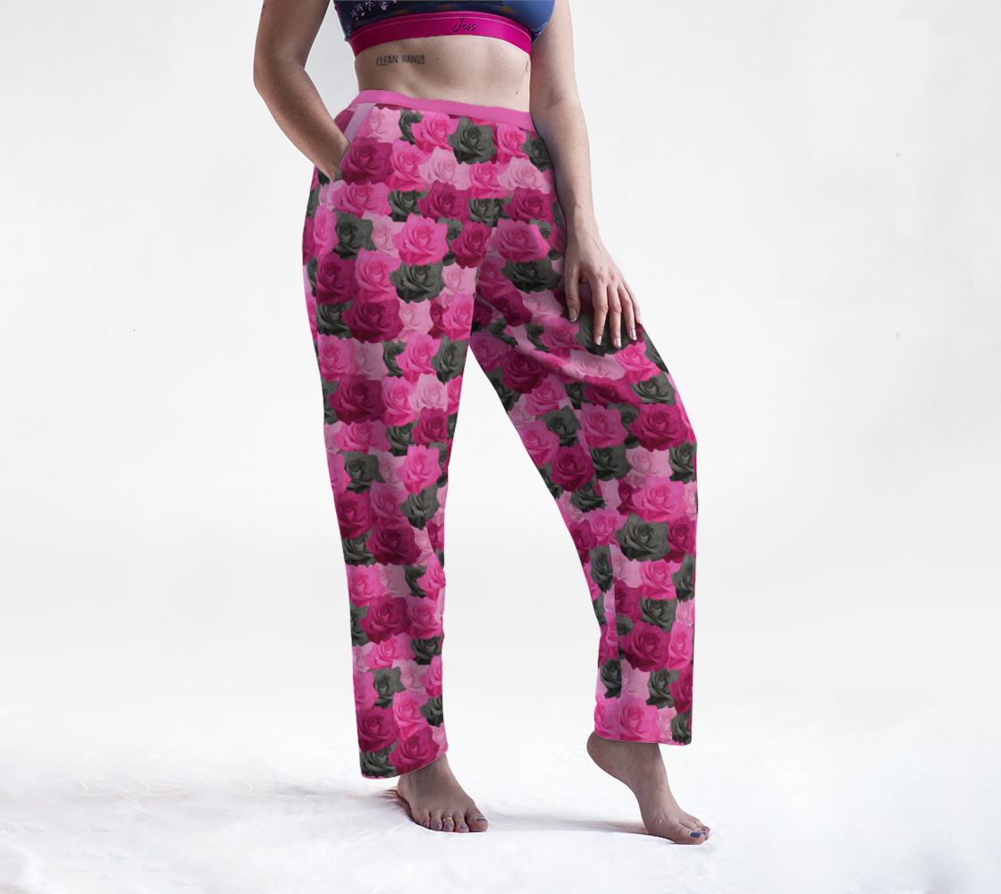 Aperçu 3D de Pink Roses Lounge Pants