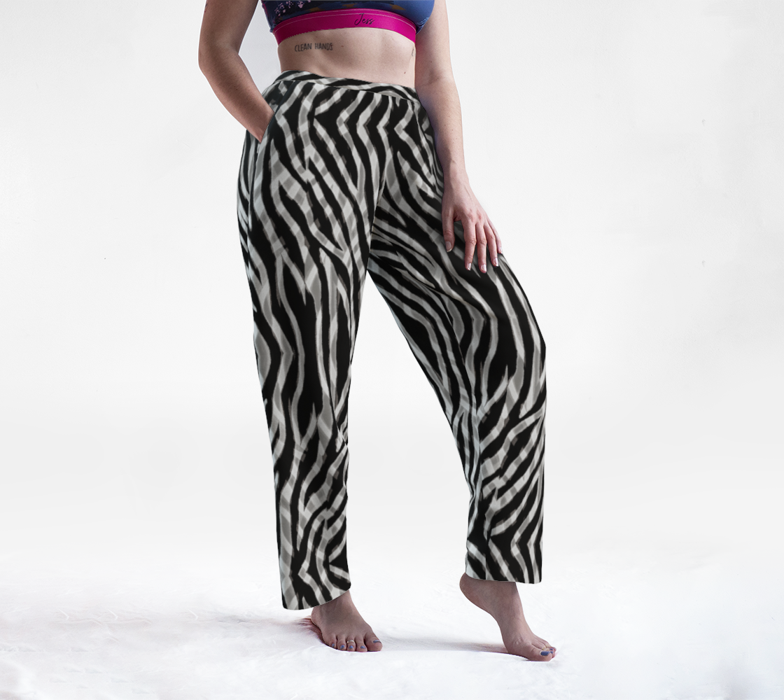 Aperçu de Black Grey Zebra Stripe Overlapping