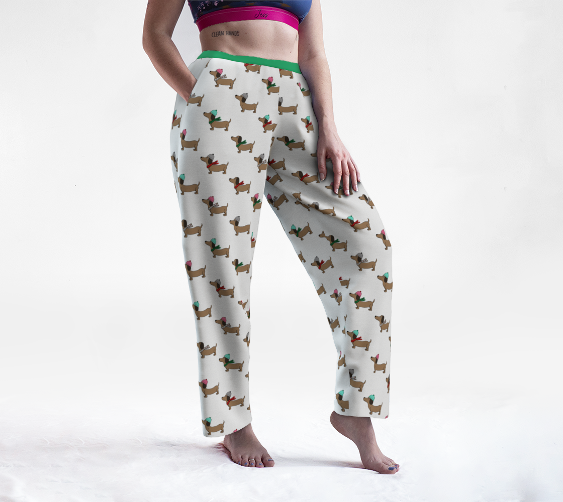 Dachshund Through the Snow Lounge Pants preview