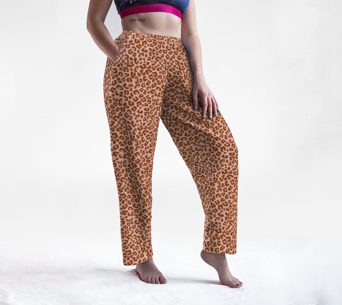 Leopard Print 2.0 - Caramel Blush Lounge Pants preview