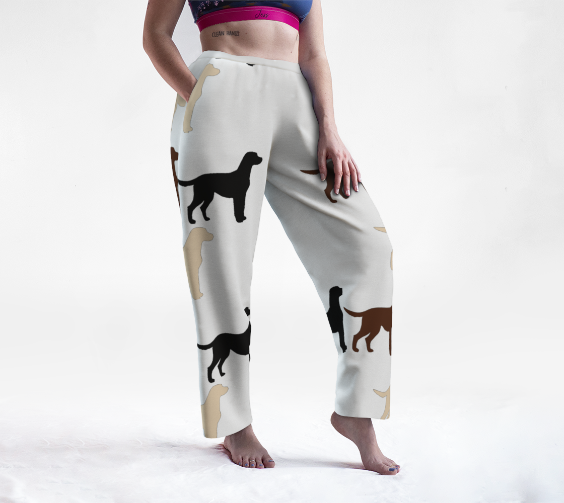 Labrador Retriever all 3 colors silhouettes lounge pants preview #1