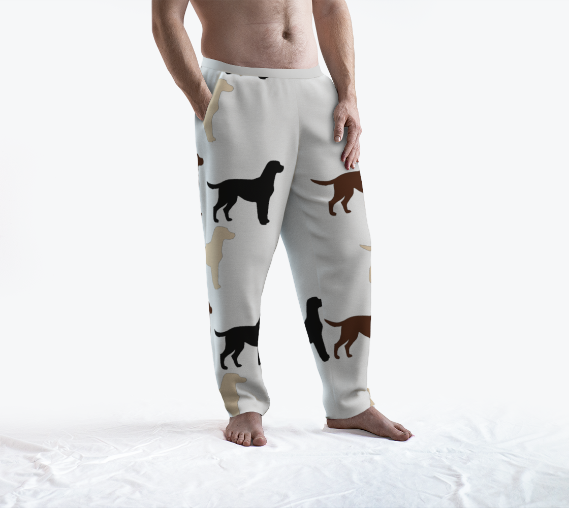 Labrador Retriever all 3 colors silhouettes lounge pants preview #3