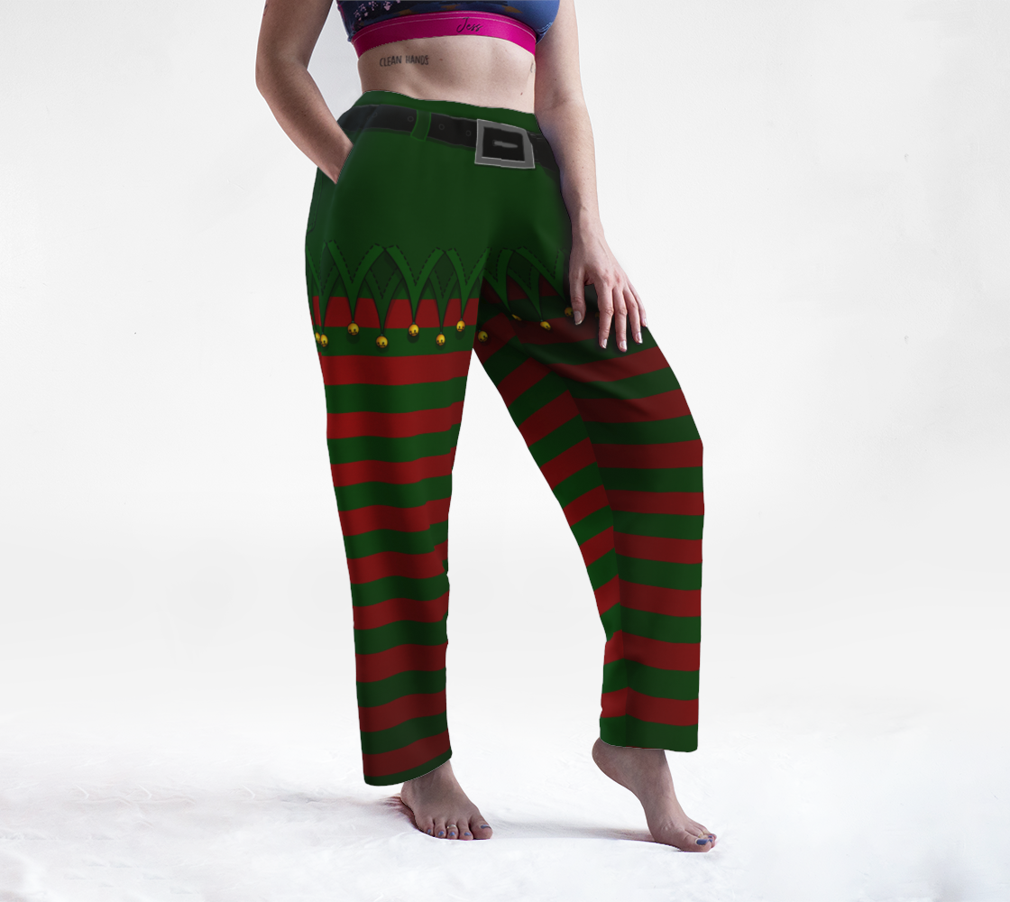 Aperçu de Christmas Elf Pants Festive Holiday Lounge Pants