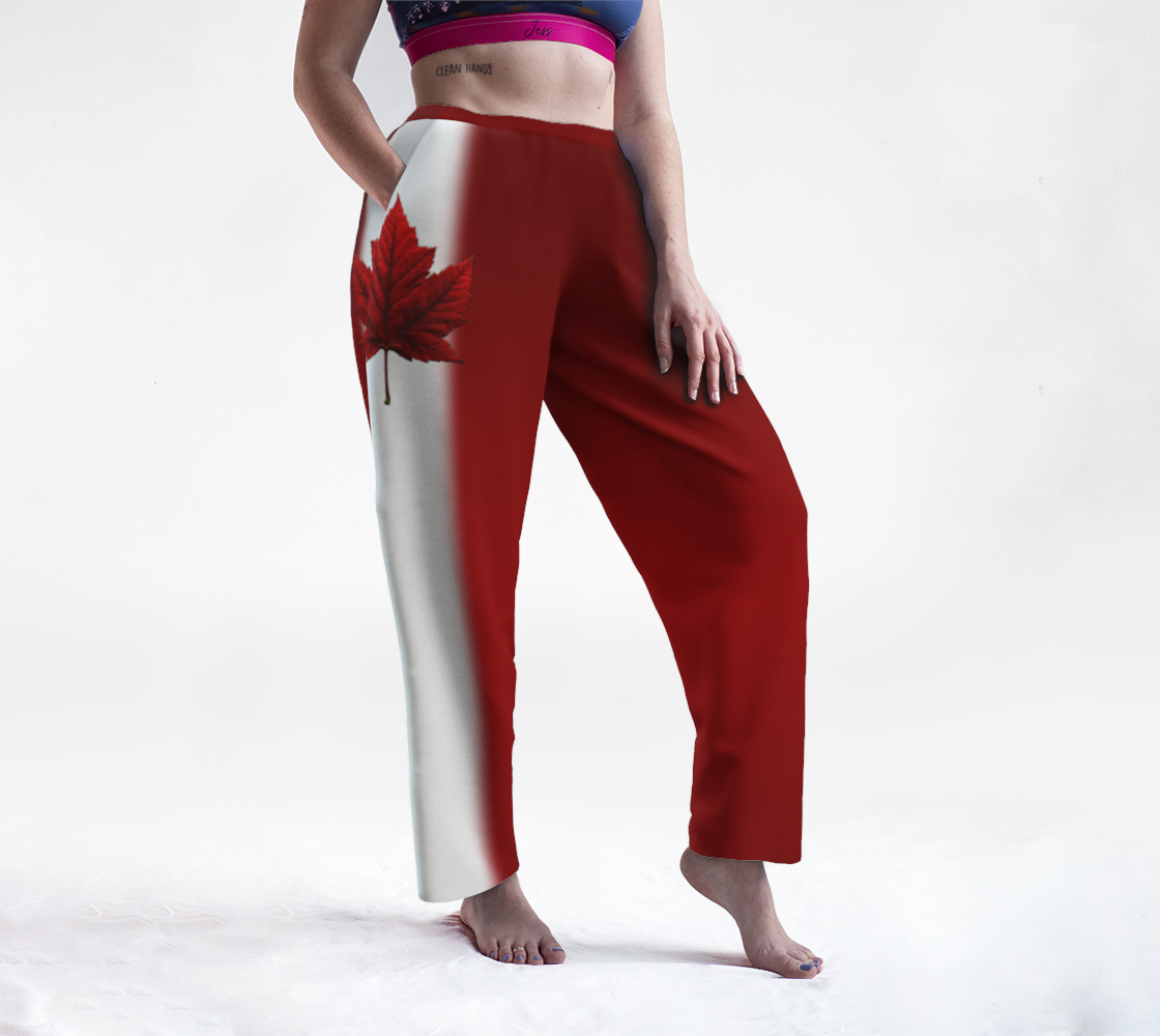 Canada Flag Pants Canadian Lounge Pants. preview