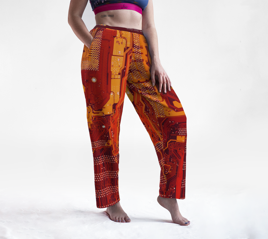 Red Circuit Board Lounge Pants preview