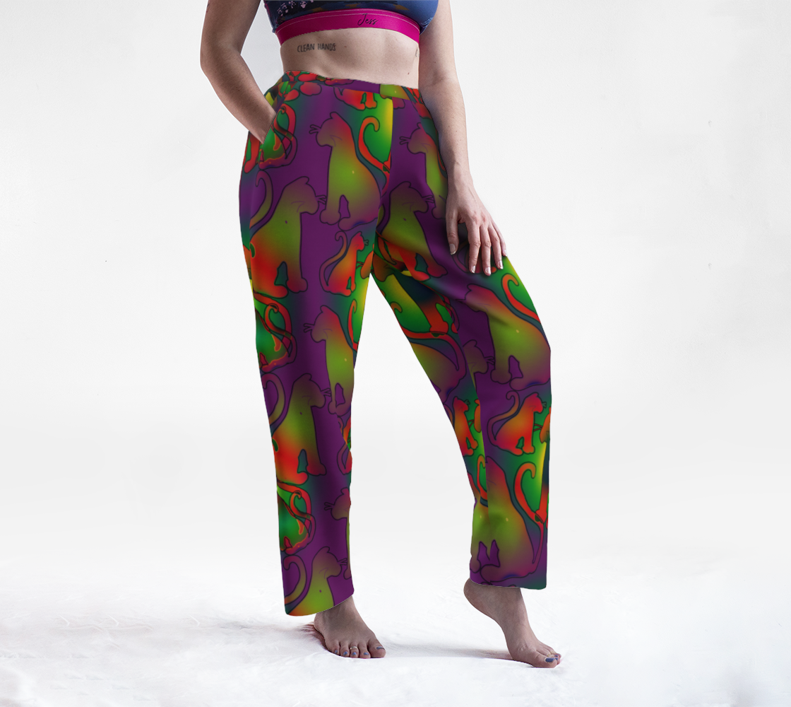 Abstract Rainbow Cats Lounge Pants preview