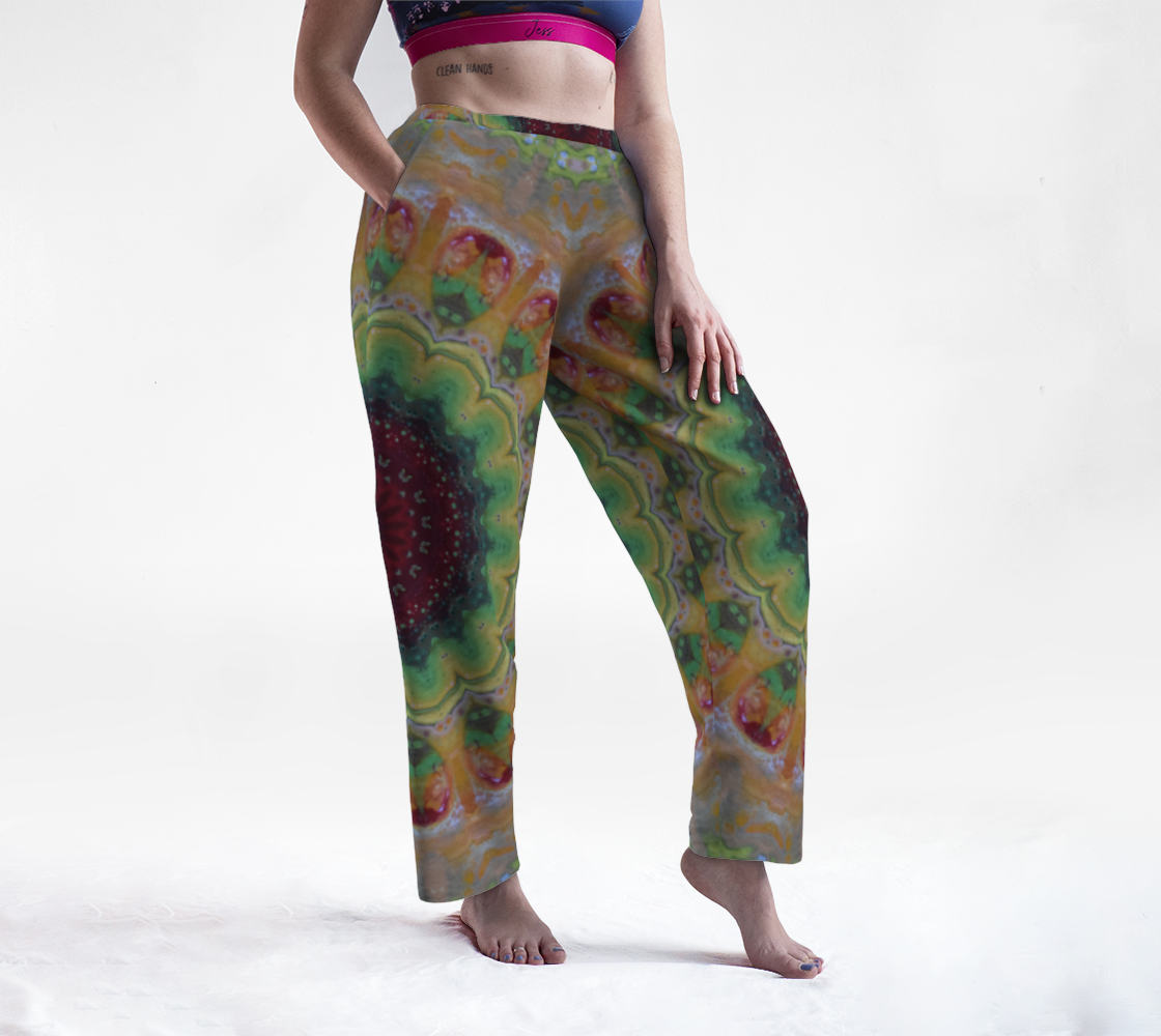 Lounge Pants "Ladybug" Acrylic paint art print preview