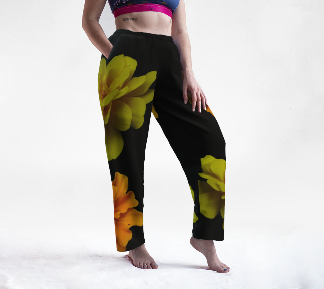 Yellow and Orange Marigold Lounge Pants preview