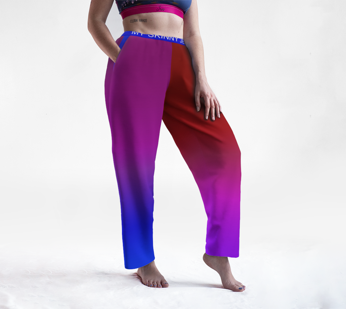 My Skinny Jeans Purple, Red Blue Lounge Pants preview