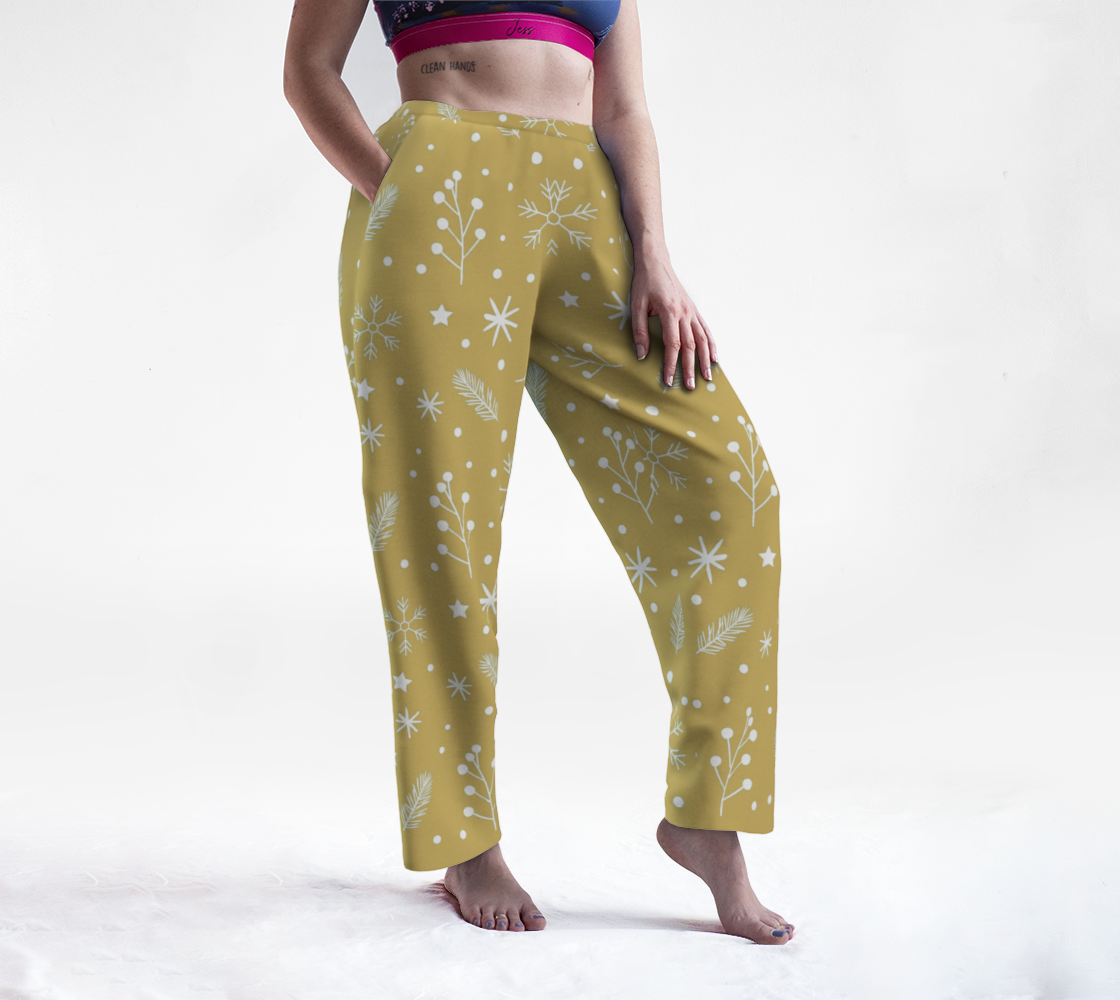 Winter Tan Snow Pine Holly Lounge Pants preview