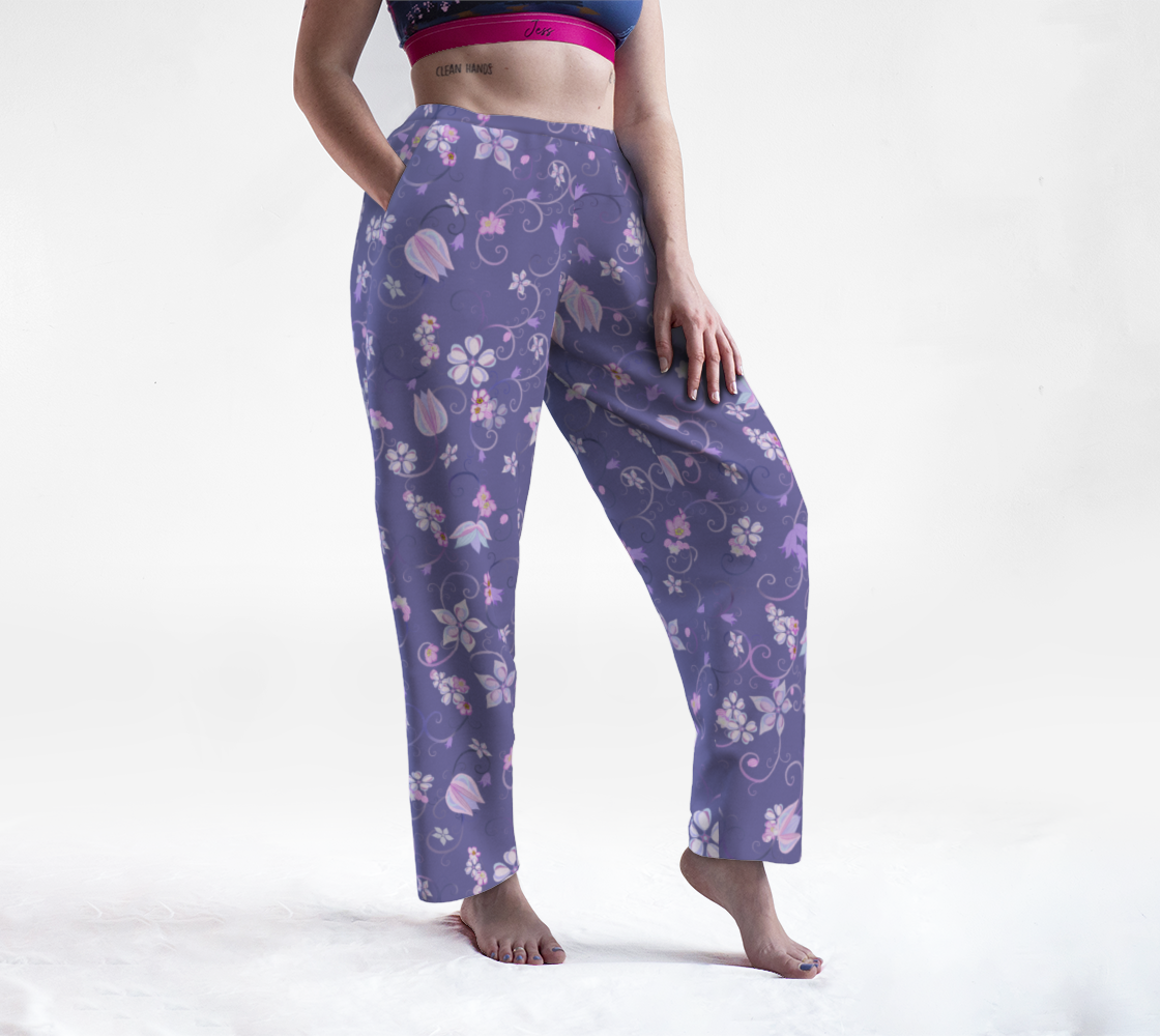 Lounge Pants Windswept Flowers and Swirls preview