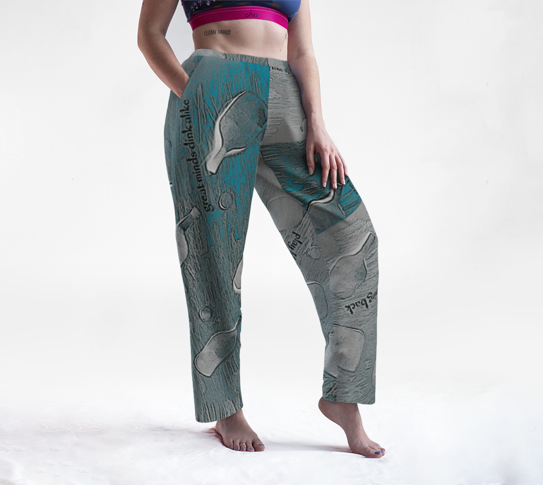 pickleball artwear, quote series, turquoise  and grey preview