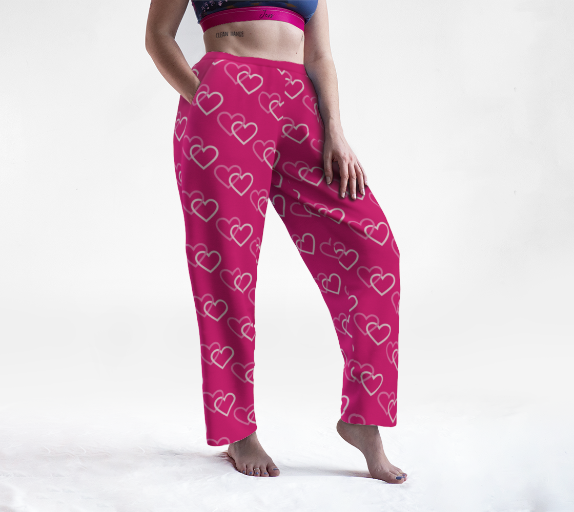 Hot pink hearts preview