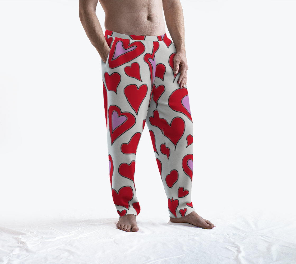 Hearts Drawing Lounge Pants preview #3