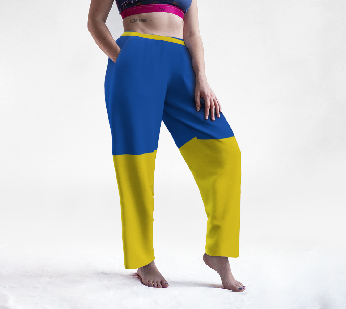 Aperçu de Blue and Yellow Ukraine Flag Lounge Pants, AWSSD