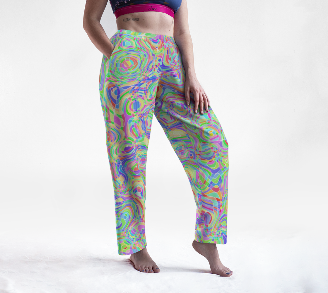 Colorful Swirly Trippy Rainbow Ripples preview #1