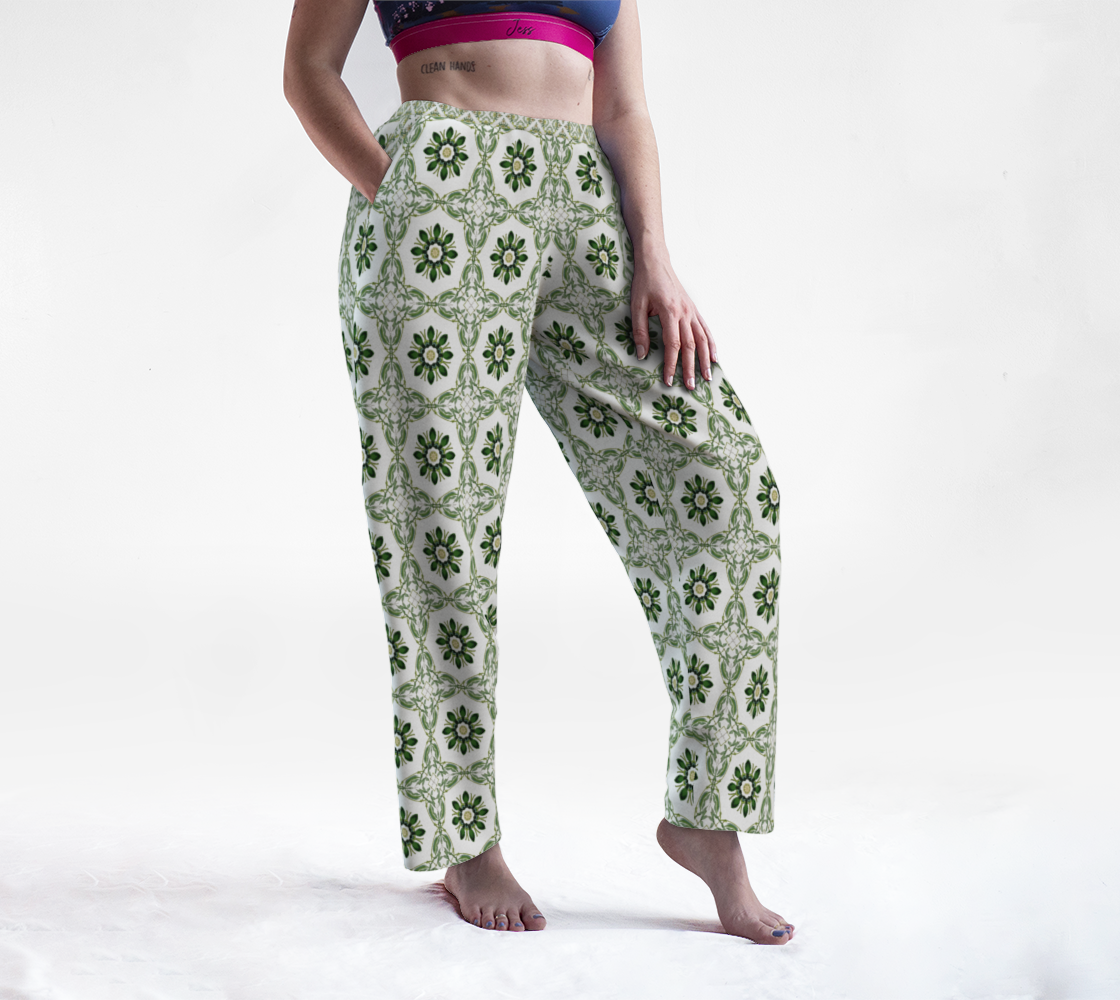 Aperçu de Green Floral Lounge Pants