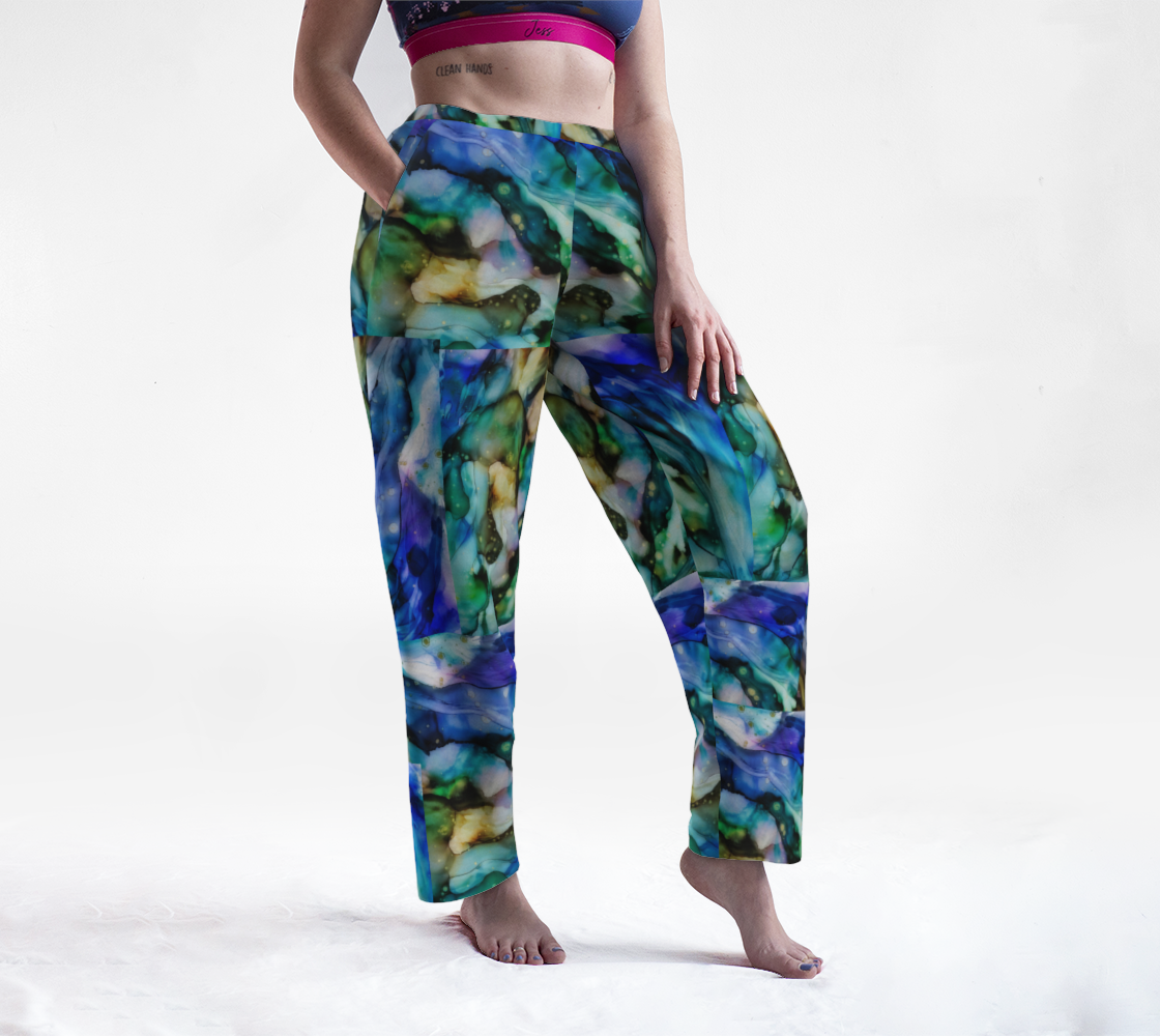 "Underwater" Abstract lounge pants preview