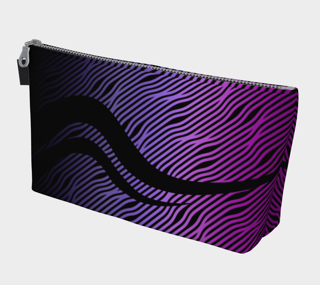 Geometrix - Waves Purple Ombre Makeup Gear Bag 3D preview