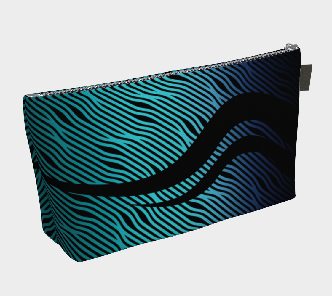 Geometrix - Waves Blue Ombre Makeup Gear Bag preview #2