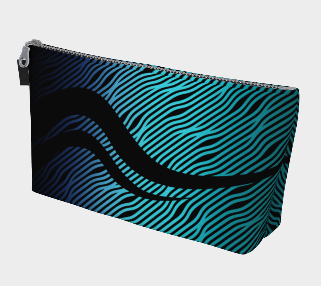 Geometrix - Waves Blue Ombre Makeup Gear Bag preview #1