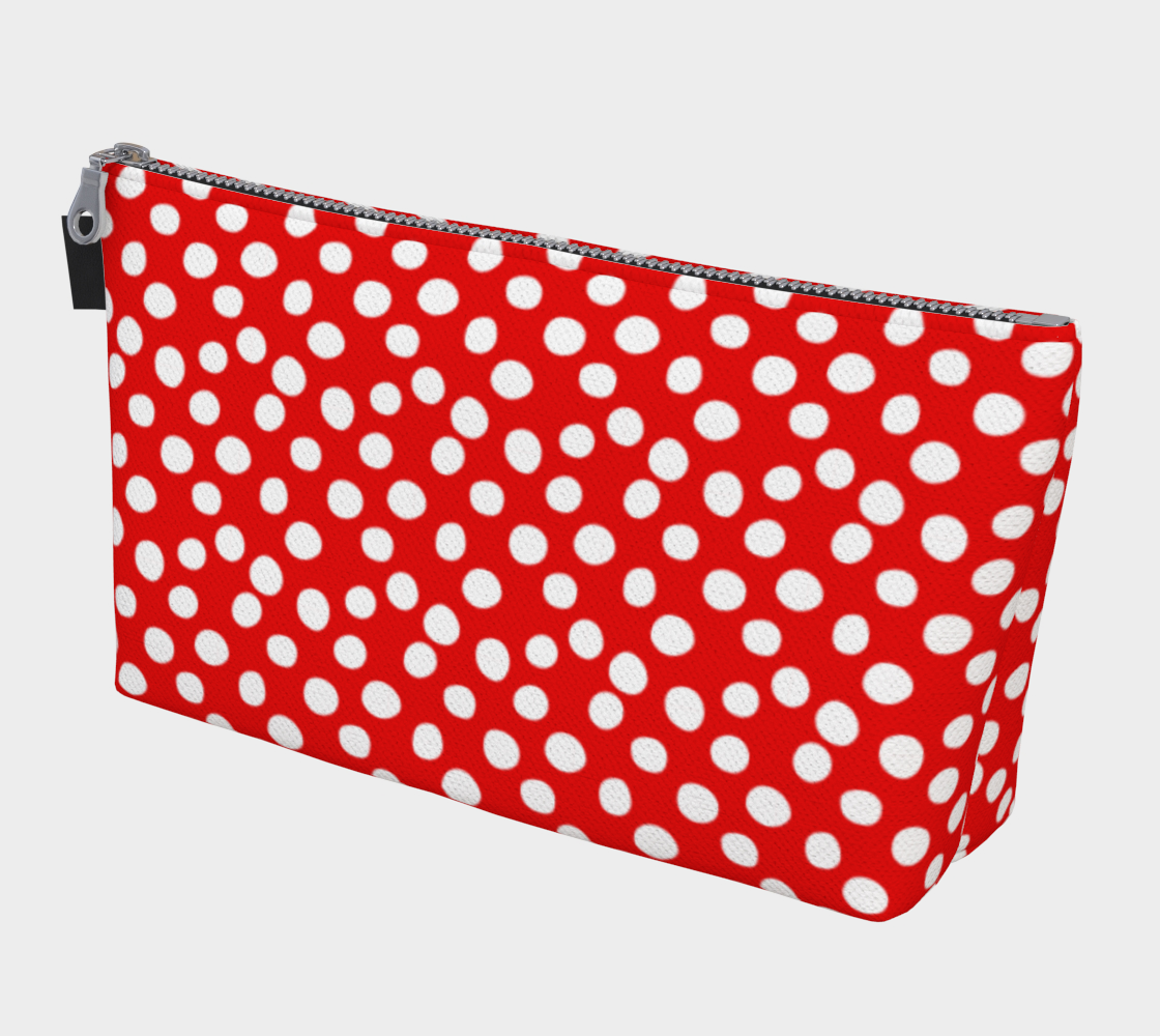 All About the Dots Makeup Bag - Red preview