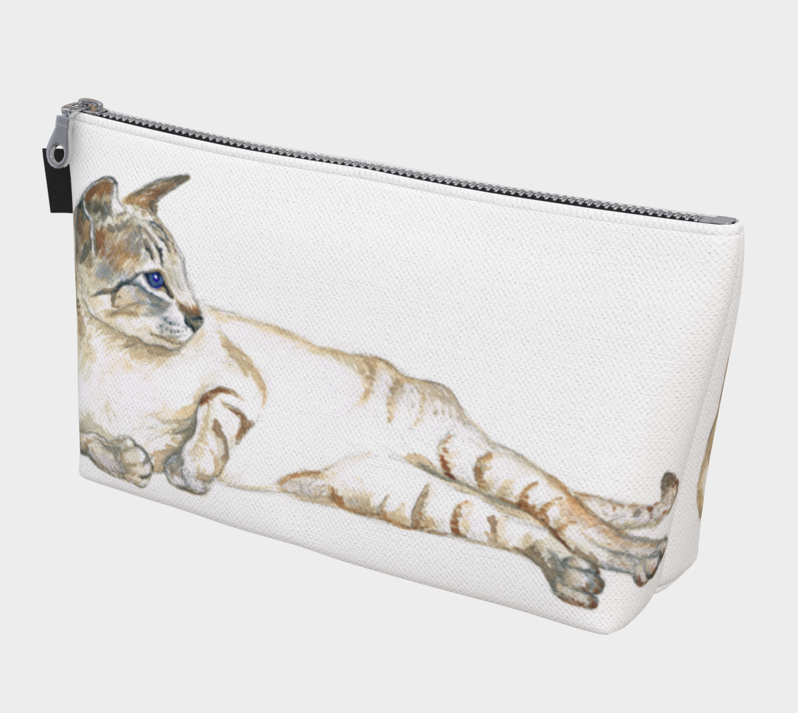 tabby point siamese cat make up bag preview