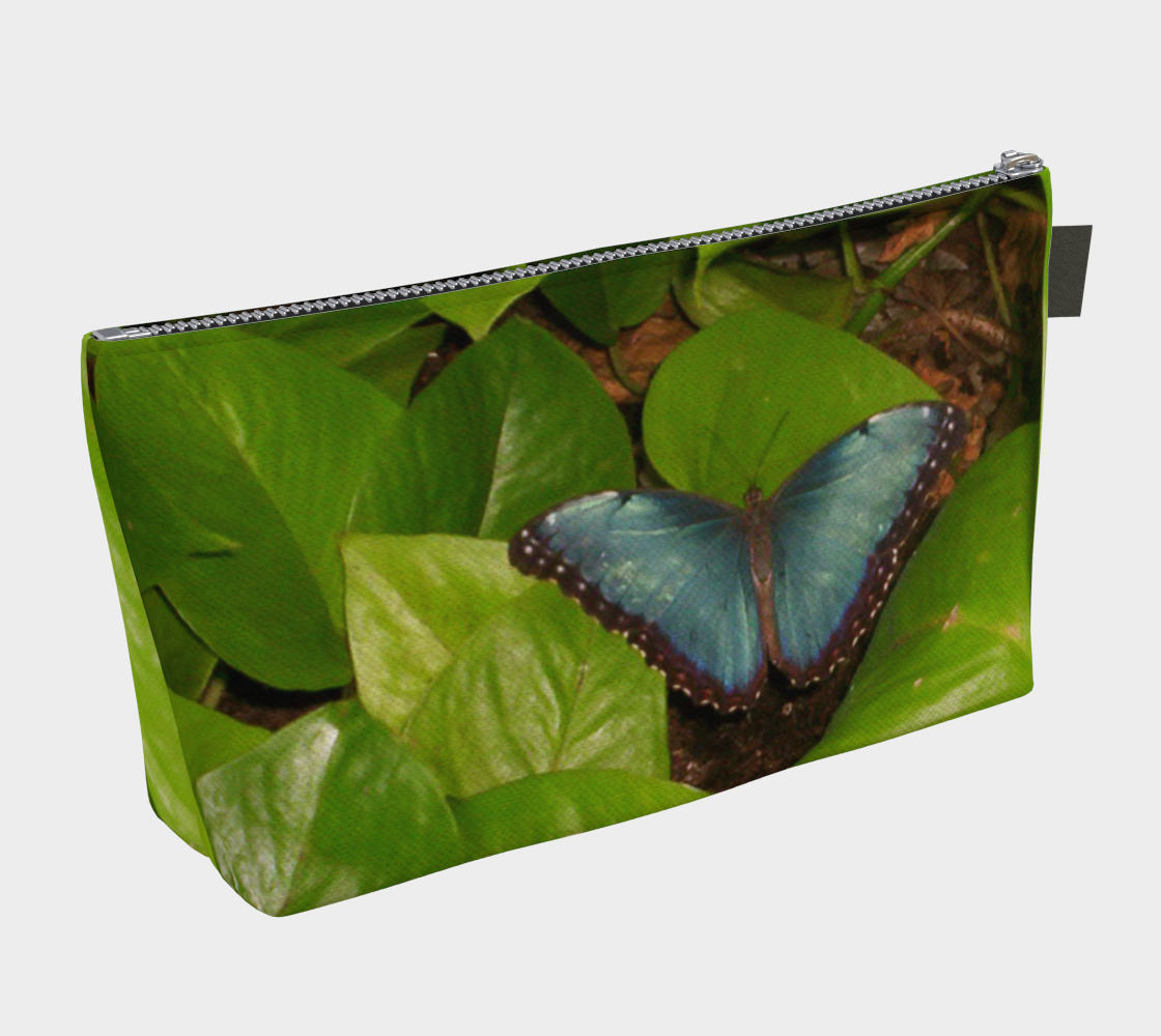 Aperçu de Blue Morpho Butterfly Makeup Bag #2