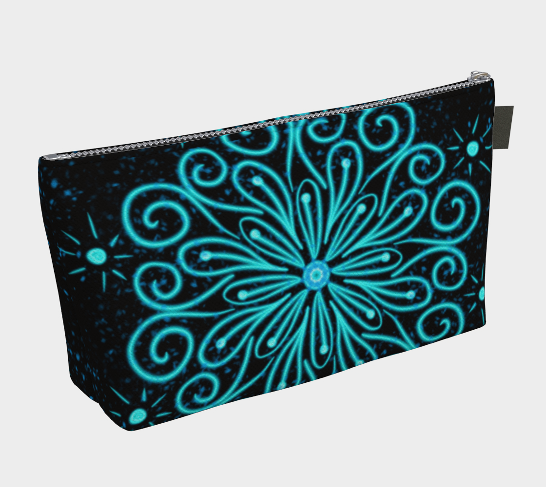 Aperçu de Teal Mandala Makeup Bag #2