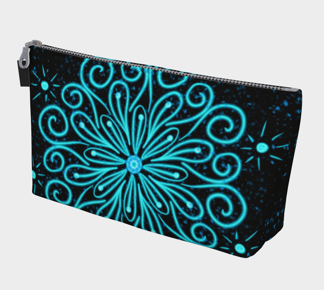Aperçu de Teal Mandala Makeup Bag #1