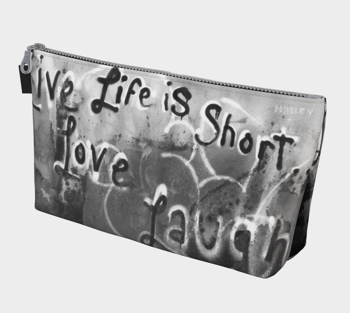 Live Love Laugh Black and White Makeup Bag preview