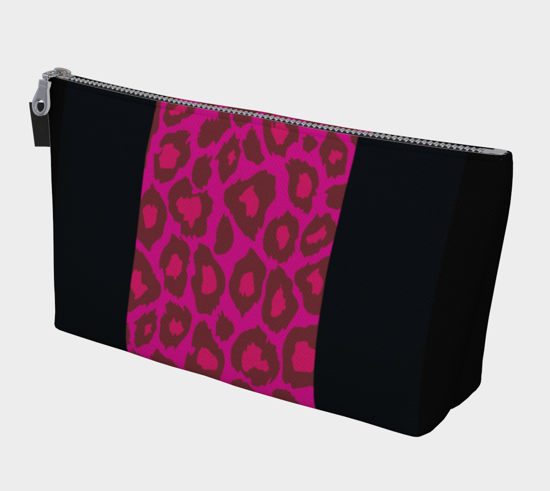 Leopard Makeup Bag Pink + Black preview