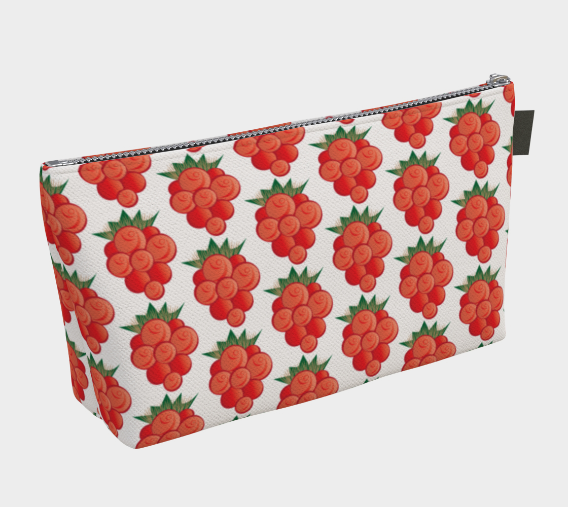 Aperçu de Salmonberry Makeup Bag White #2