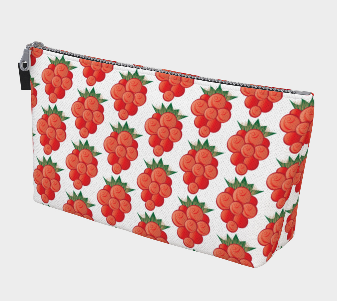 Aperçu de Salmonberry Makeup Bag White #1
