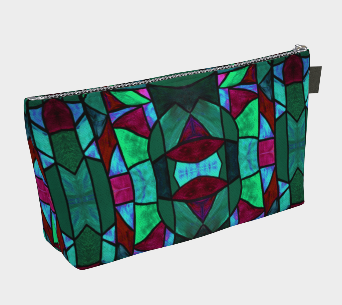 Rose Garden III Stained Glass Makeup Bag preview #2
