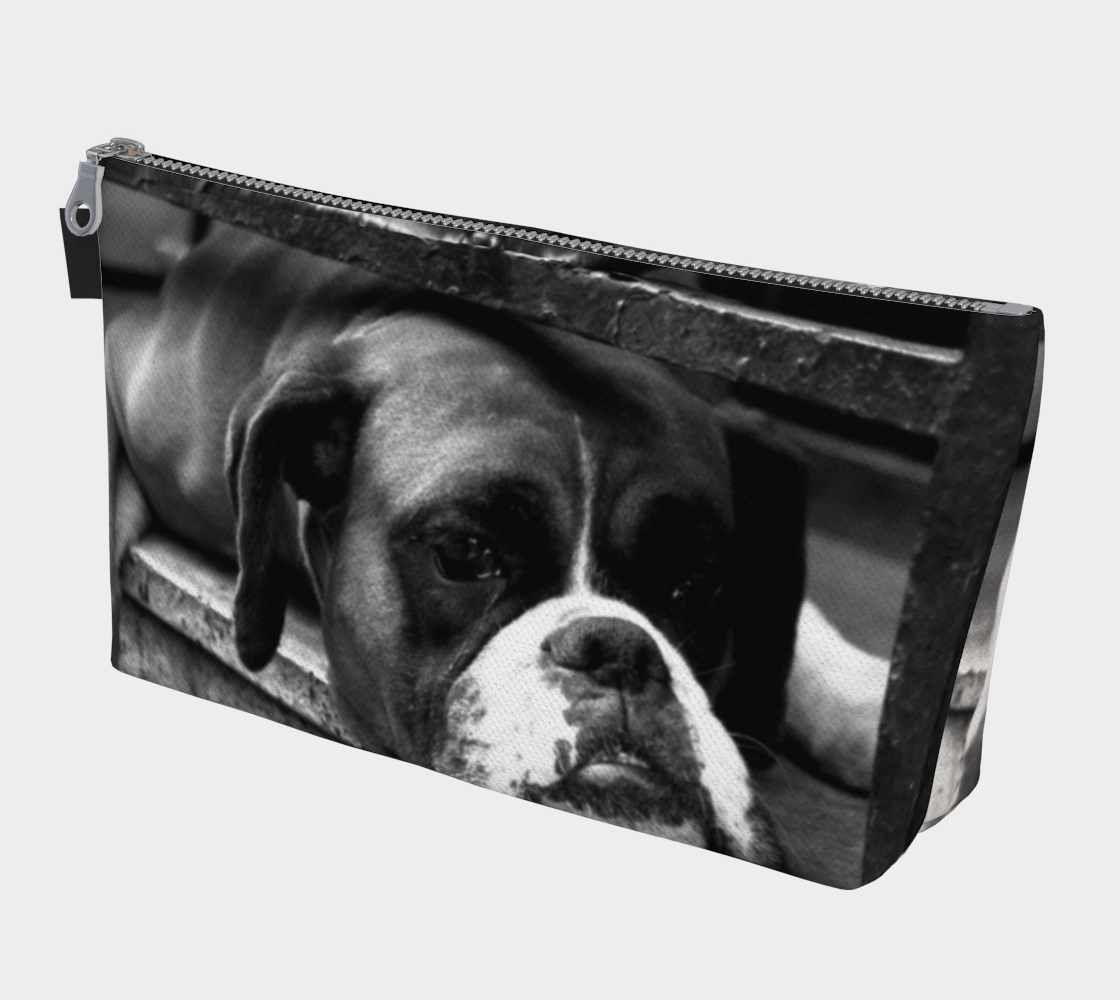 Boxer Dog On Windowsill Makeup Bag preview