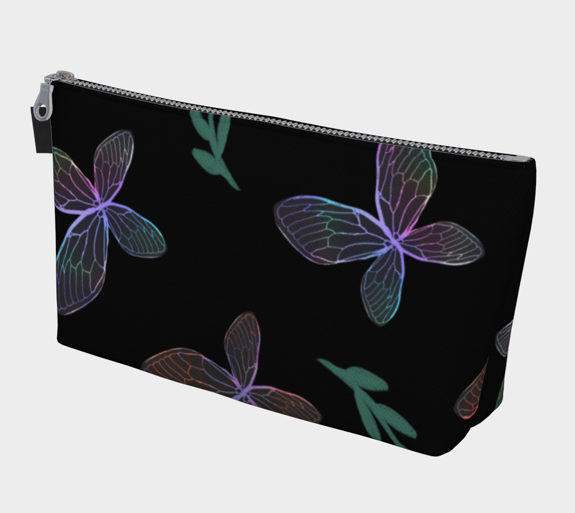 Aperçu de Makeup Bag * Abstract Floral Butterfly Multicolor Travel Tote